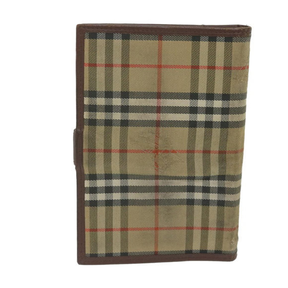 BURBERRY Nova Check Agenda Day Planner Cover Nylon Canvas Beige Auth hk1000 - Picture 2 of 16
